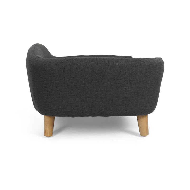 Roomfitters Modern Dog Sofa Bed, Corduroy Pet Couch with Supportive Foam and Wooden Legs, Elevated Design