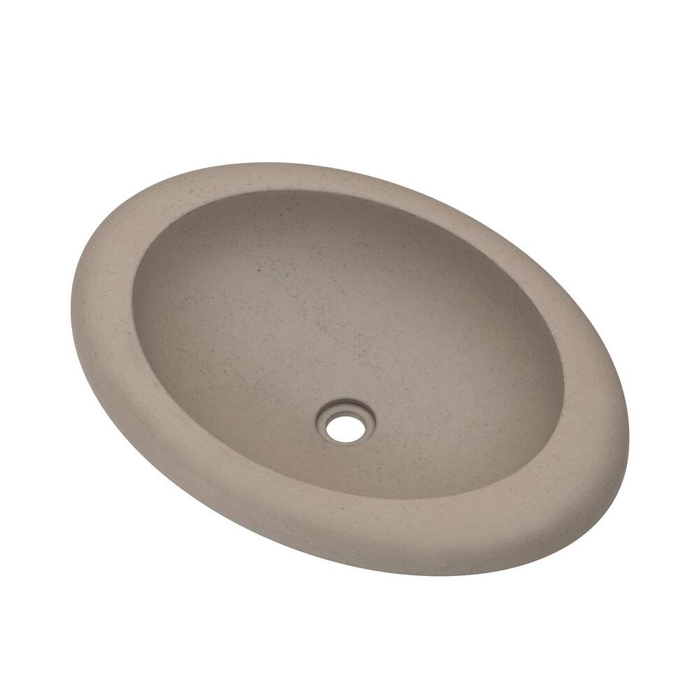 Cuyama NativeStone and Concrete Drop-in Bathroom Sink - 21" x 15" x 5"