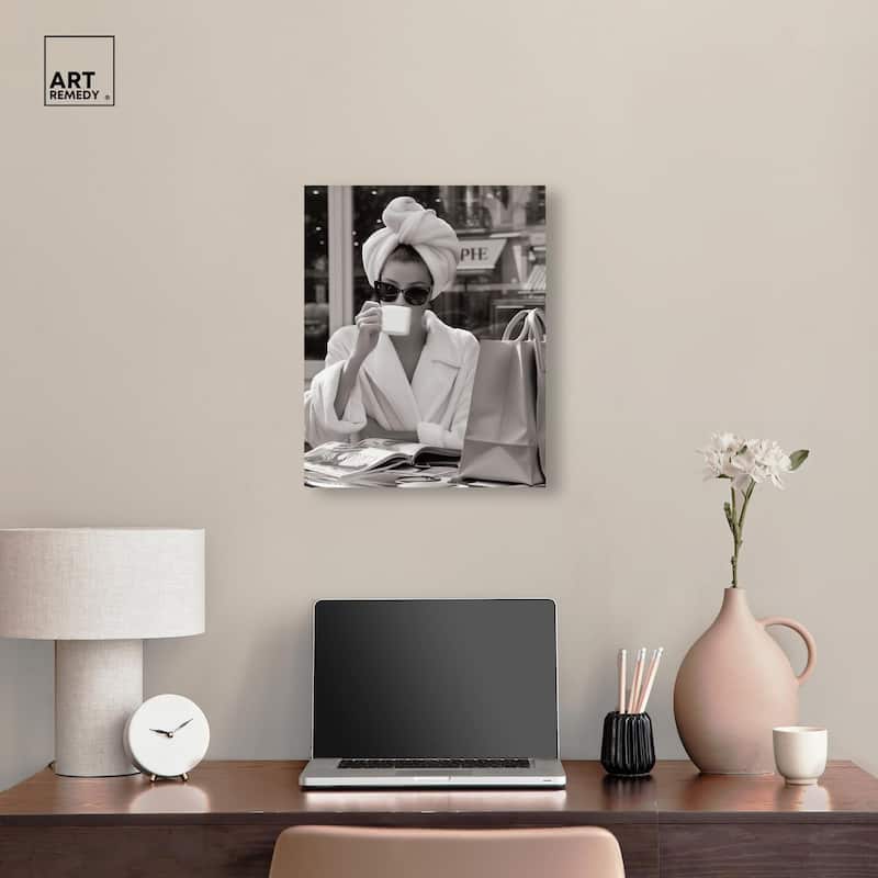 Early Morning Coffee Canvas by Art Remedy, Gallery Wrapped