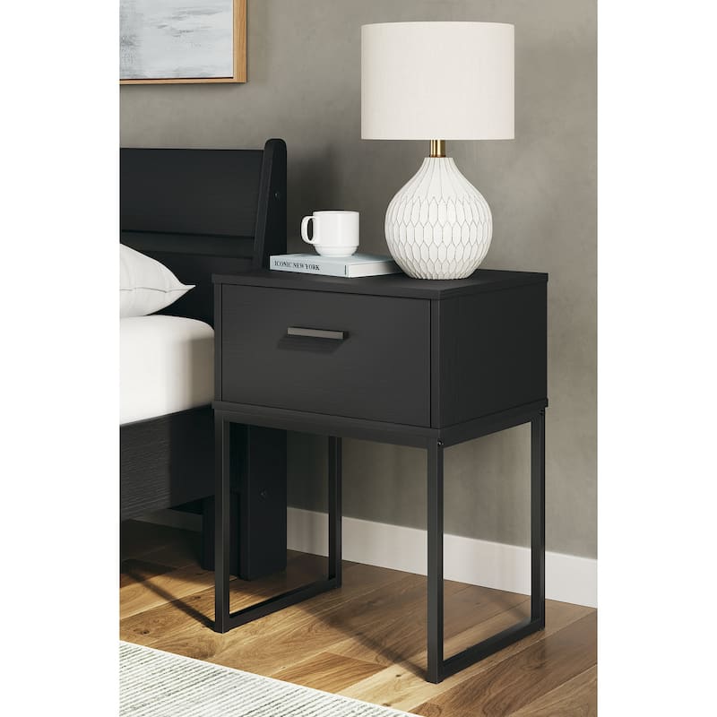 Signature Design by Ashley Socalle Black Nightstand