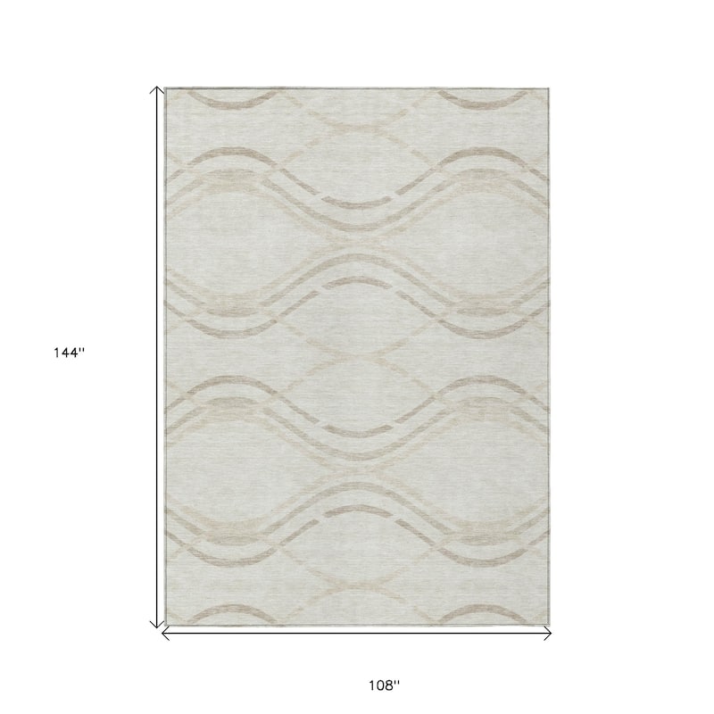HomeRoots Abstract Transitional Rectangle Outdoor Rug