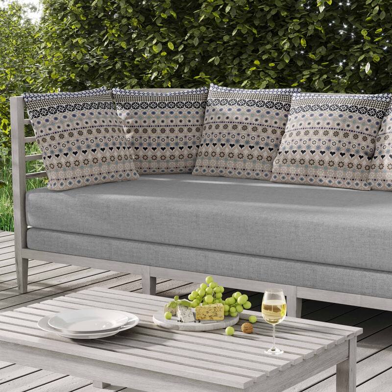 Shape Synergy Indoor/Outdoor Reversible Throw Pillow Light and Orange