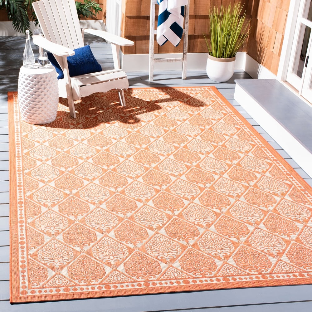 SAFAVIEH Courtyard Evangelina Indoor/ Outdoor Waterproof Patio Backyard Rug