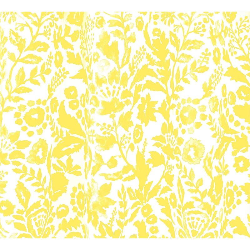 Porch & Den Ouzel Floral Watercolor Pattern Lined Window Valance