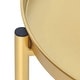 preview thumbnail 13 of 28, Adeco Gold End Table Metal Waterproof Snack Beside Table Accent Coffee Table - 16.9""(D)x 16.9""(W)x 20.5""(H)