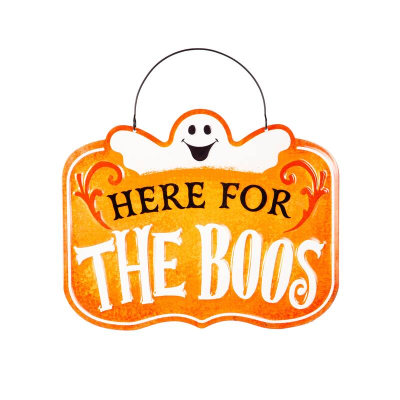 Printed Metal Hanging Halloween Sign