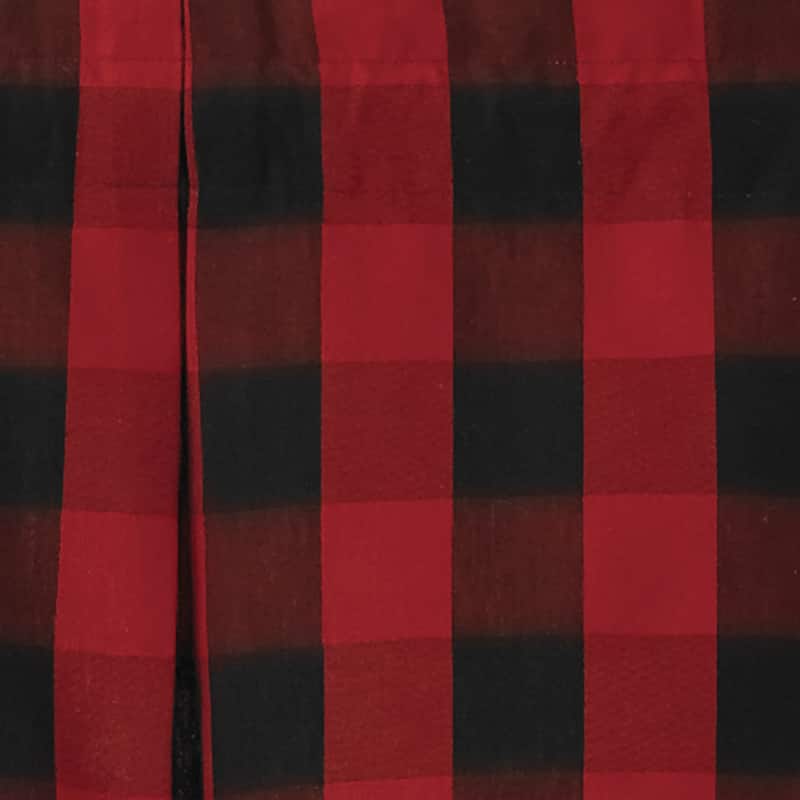 Park Designs Buffalo Check Lined Pleat Valance - 45" x 15"