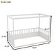 preview thumbnail 6 of 28, Wooden Canopy Bed Frame with Guardrails, Four-Poster Design, and Montessori-Inspired Floor Bed for Kids .