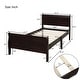 preview thumbnail 62 of 60, Harper & Bright Designs Wood Twin Sleigh Bed with Headboard and Footboard