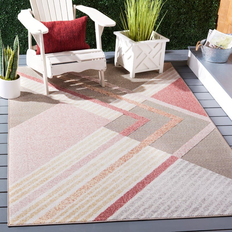 SAFAVIEH Sarasota Rista Indoor/ Outdoor Waterproof Patio Backyard Rug