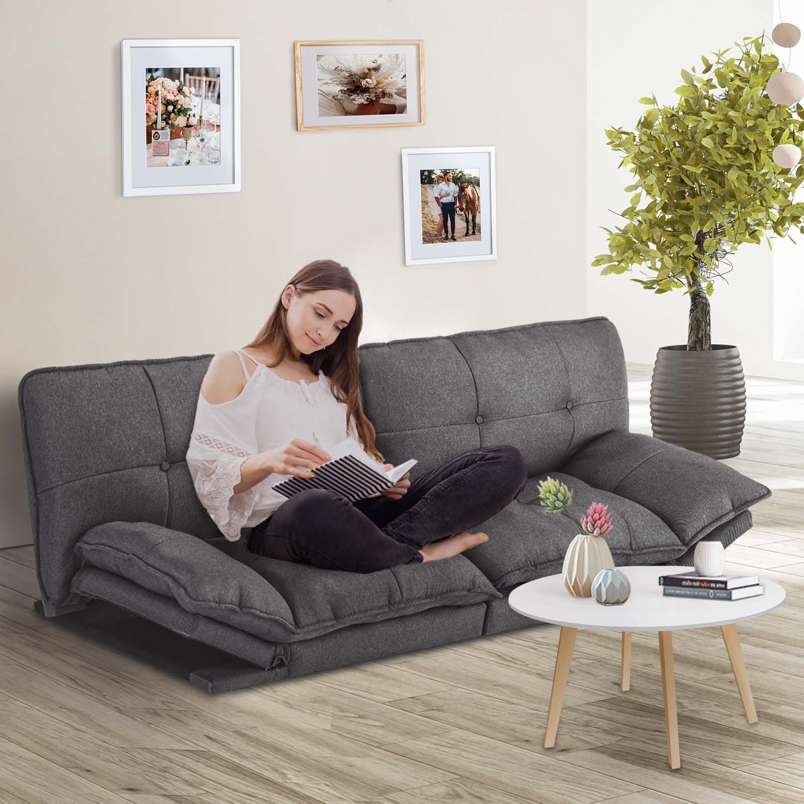 NEIGHBORHOOD FOLDING SOFA/SOFA COVERセット Convertible Full Size Folding Sofa Bed with Adjustable Back and