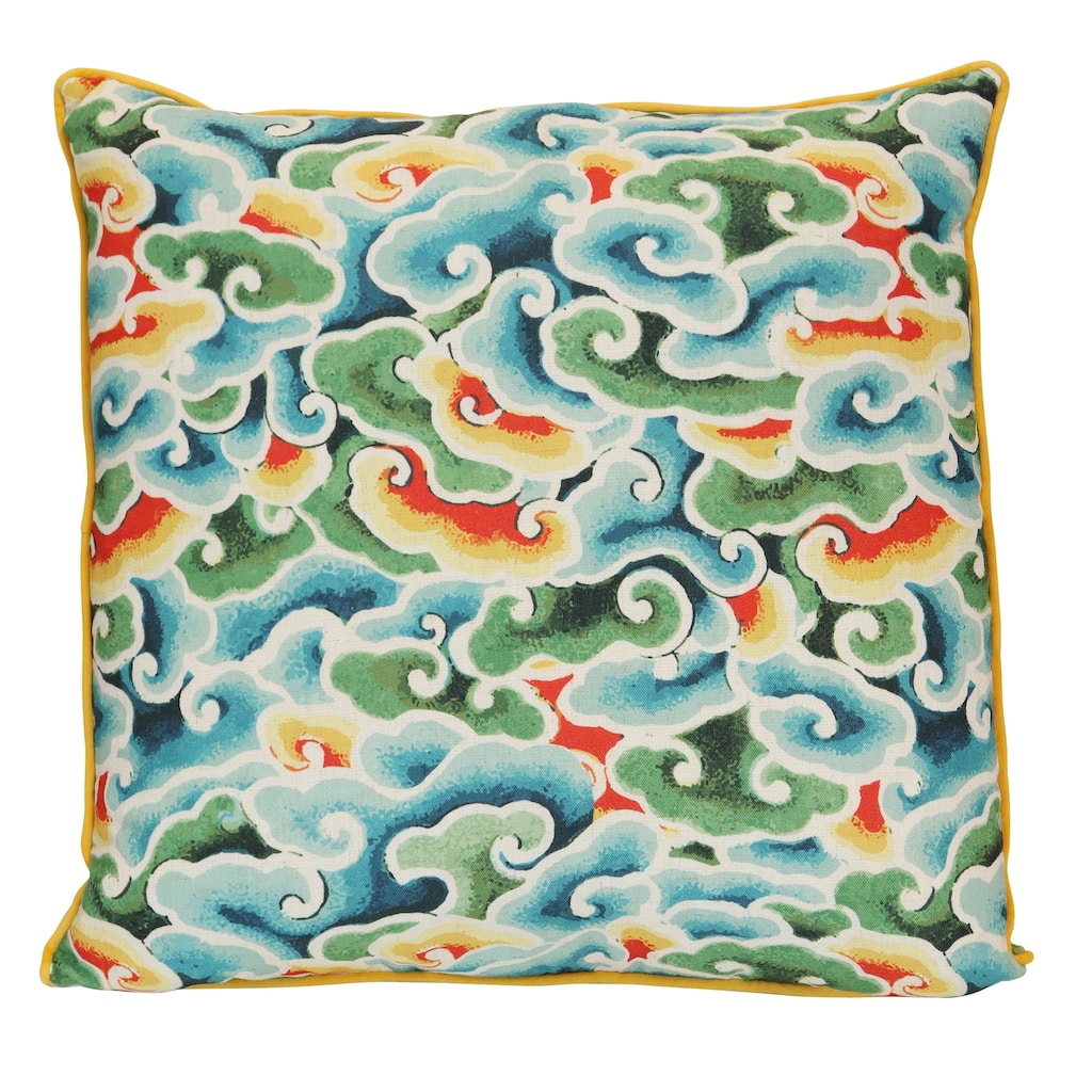 StyleCraft The Celadon Cloud Chinoiserie Pillow - Multicolor
