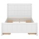 preview thumbnail 22 of 34, Full Size Platform Kids Bed Frame with Storage Drawers, Shelves, Headboard & Footboard in Solid Pine Wood, Easy Assembly, Blue