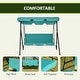 preview thumbnail 15 of 25, Outsunny 3-Person Porch Lawn Swing