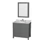 Option Dark Gray / White Carrara Marble Top / Brushed