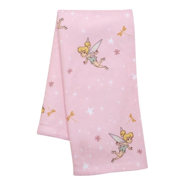 slide 2 of 6, Bedtime Originals Disney Tinker Bell Pink Soft Fleece Faux Shearling Baby Blanket