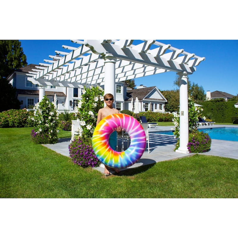 Inflatable Spiral Tie Dye Swimming Pool Ring - 36.5"