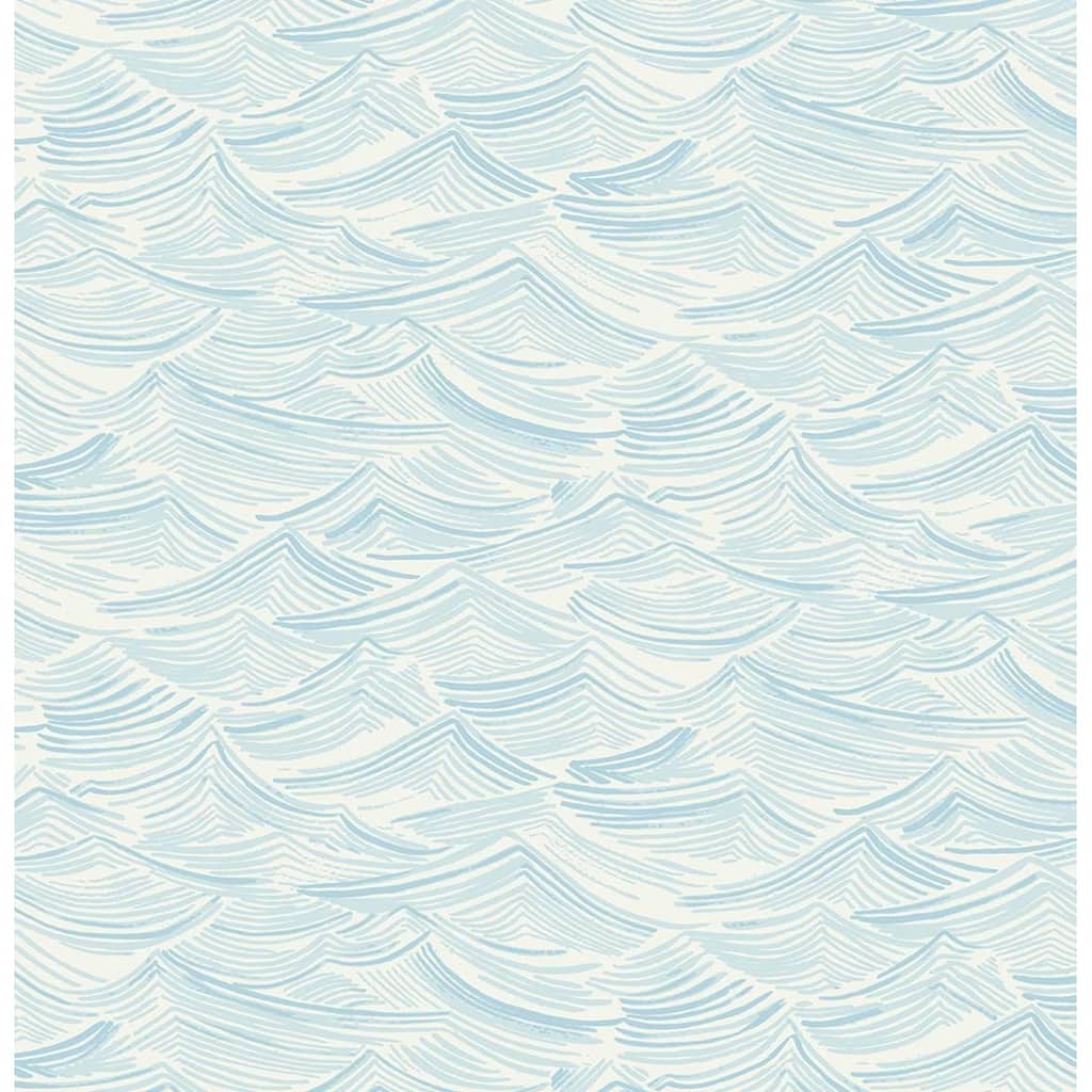 NextWall Bayside Waves Peel and Stick Wallpaper - 20.5 in. W x 18 ft. L
