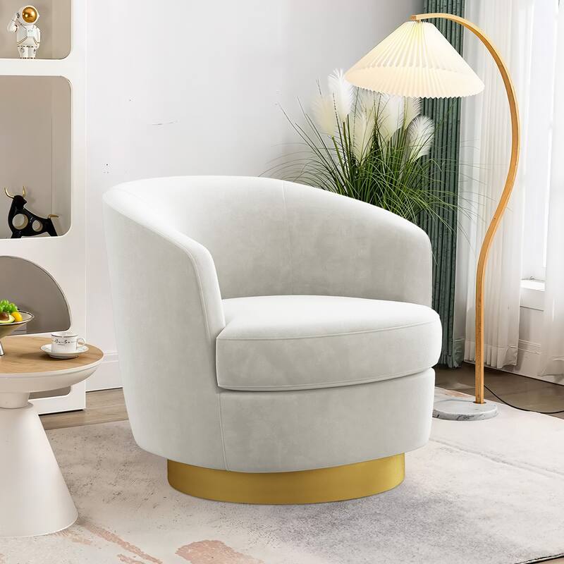 Set of 2 Velvet Swivel Club Chair Set, Soft & Comfotable - 2 Pieces