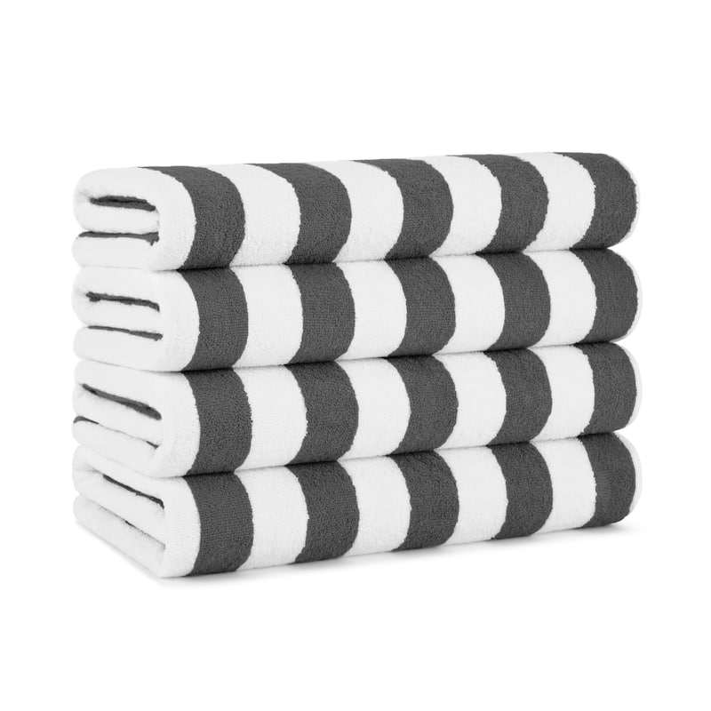 Arkwright California Cabana 4-Piece striped Beach Towel Set - 30x70
