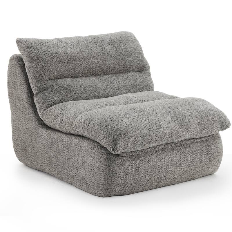 Upholstered Accent Sofa, Modern Armchair with Soft Cushioned Seat, Stylish Sofa for Living Room, Bedroom, or Office - Gray