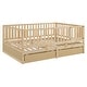preview thumbnail 17 of 34, Full Daybed with Guardrails & Drawers - Space-Saving Design