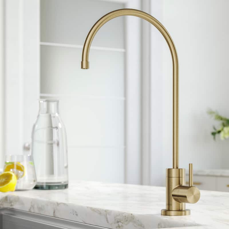 Kraus Purita Drinking Water Dispenser Beverage Kitchen Faucet - FF-100 - 12" Height - BG - Brushed Gold