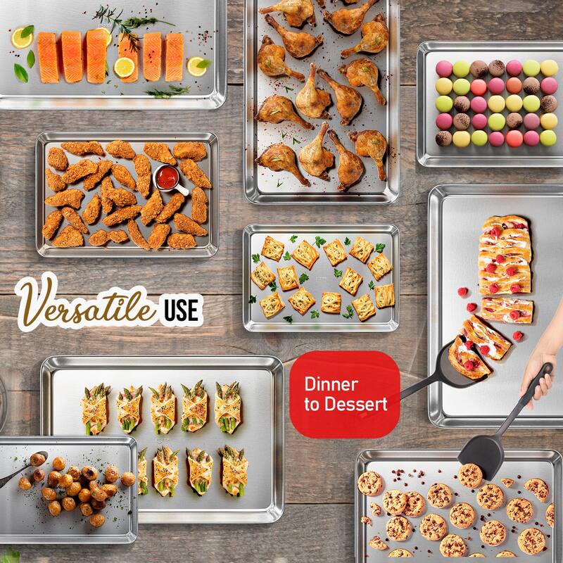 JoyTable Aluminum Baking Sheet/Cookie Sheet Set