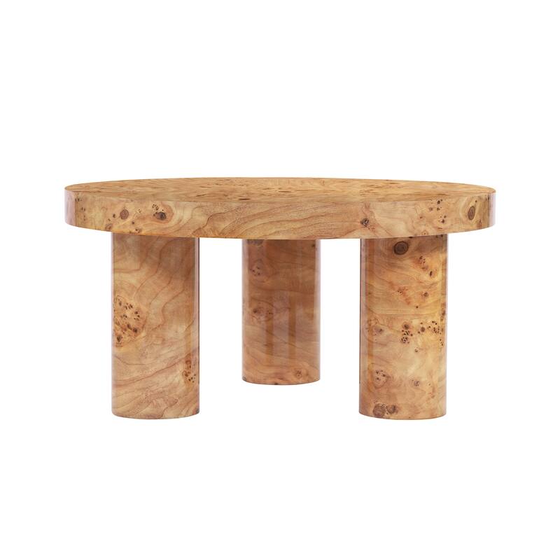 Christopher Knight Home - Barrister Modern 31.5" Round Coffee Table with Sculptural 3-Leg Base, Versatile for Living Areas