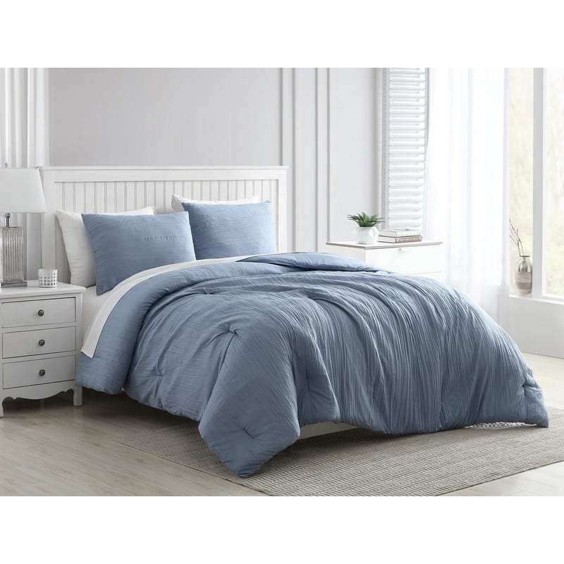 Greenport Crinkle Comforter Set with Shams