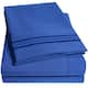 Deep Pocket Soft Microfiber 4-piece Solid Color Bed Sheet Set - Twin - Royal Blue