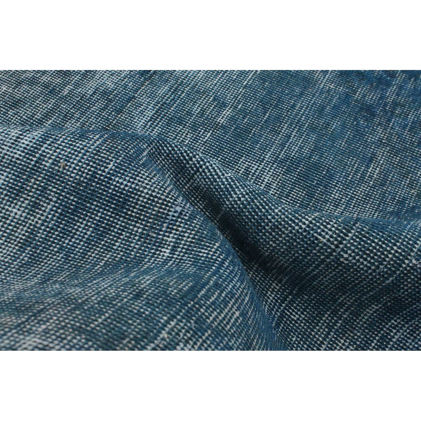 ECARPETGALLERY Handknotted Color Transition Dark Blue Wool Rug 4'2 x