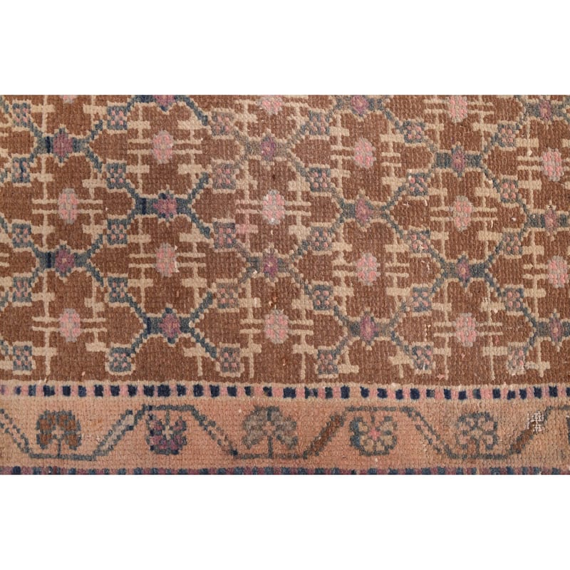 ECARPETGALLERY Hand-knotted Antalya Vintage Brown Wool Rug - 4'6 x 7'4