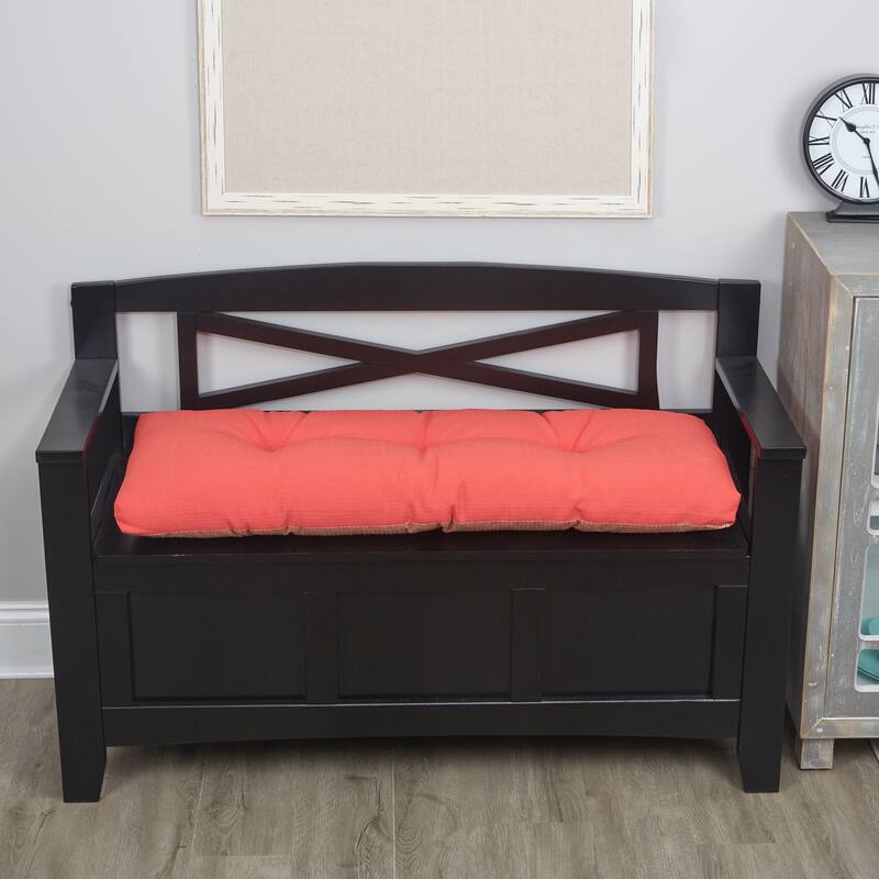 Klear Vu Non-Slip Gripper Bench Cushion - 33 x 16 - Coral