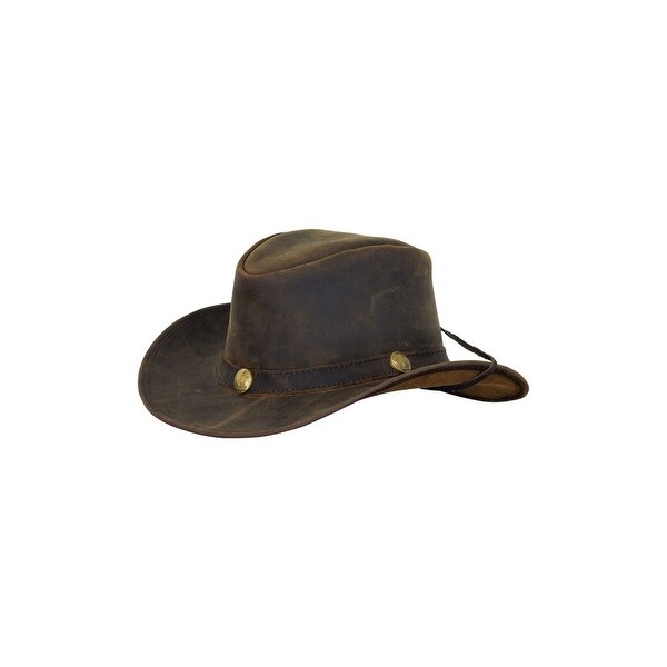 mens leather outback hats