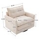 preview thumbnail 8 of 47, GALDWIN Chenille Upholstered 360°Degree Swivel Mid Century Modern Arm Chair for Living Room