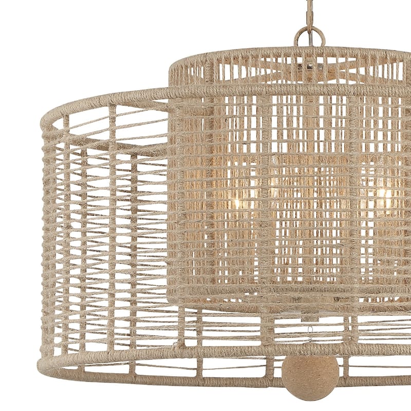 Jayna 4 Light Burnished Silver Chandelier - 25'' W x 16.5'' H