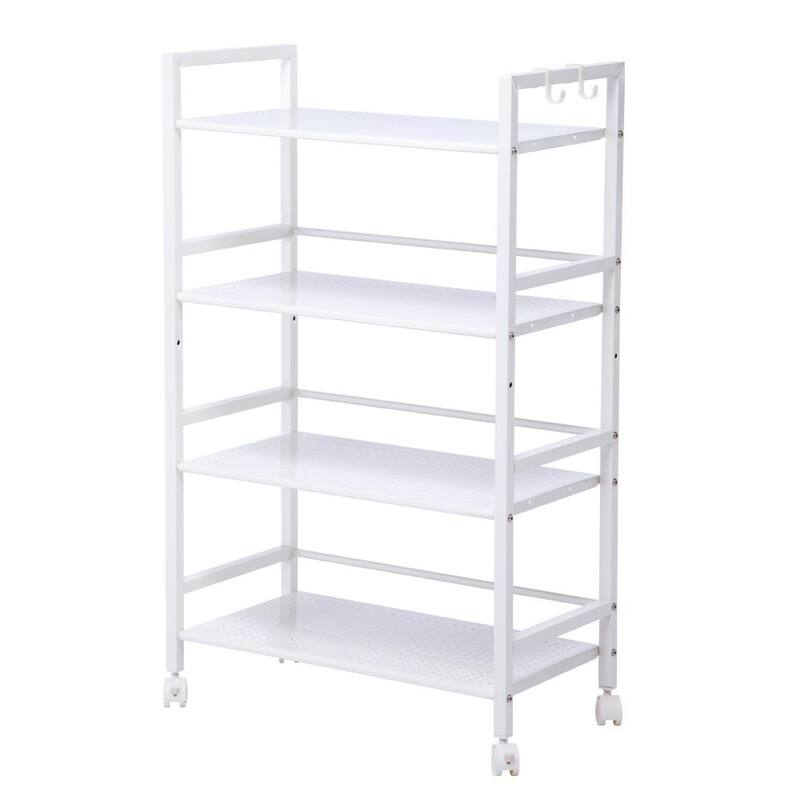 4 Tier Widen Shelf With Rolling Kitchen Storage Utility Cart