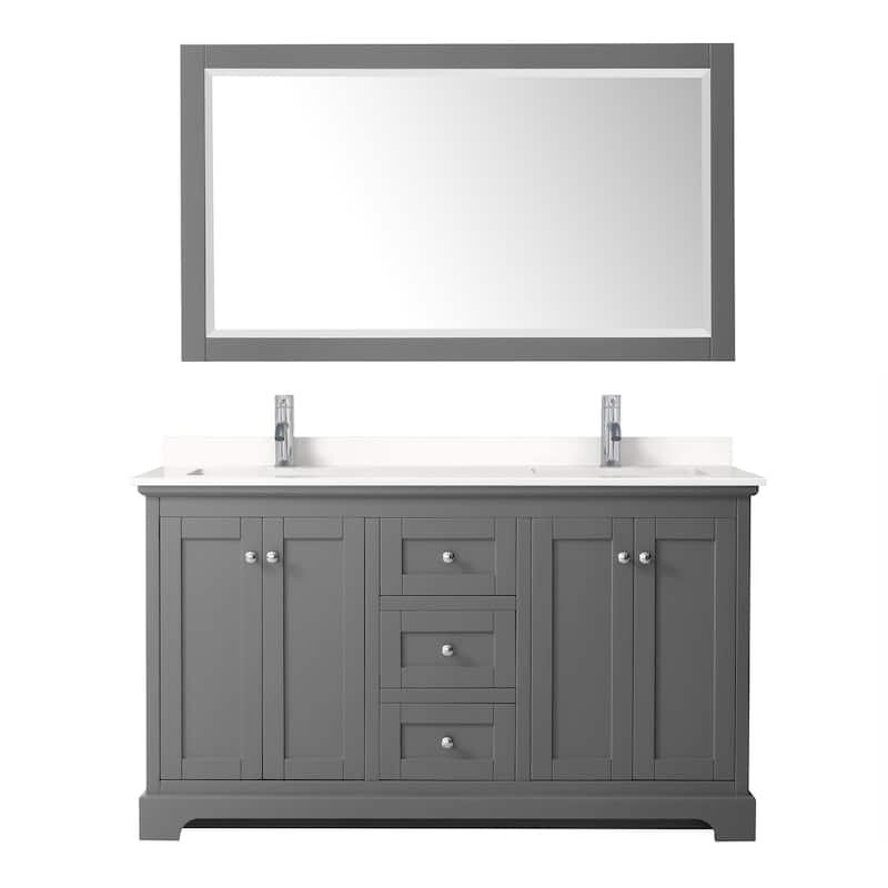 Wyndham Collection WCV232360D-QTZ-UNSM58 Avery 60" Free Standing