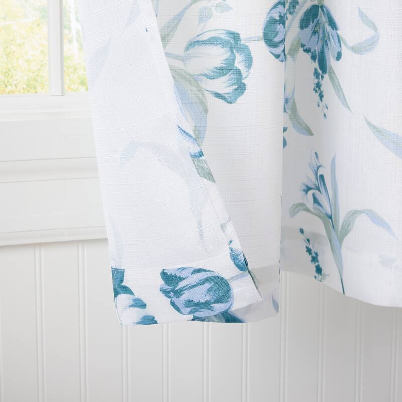 Estate View Printemps Light Filtering Rod Pocket Curtain Panel Pair