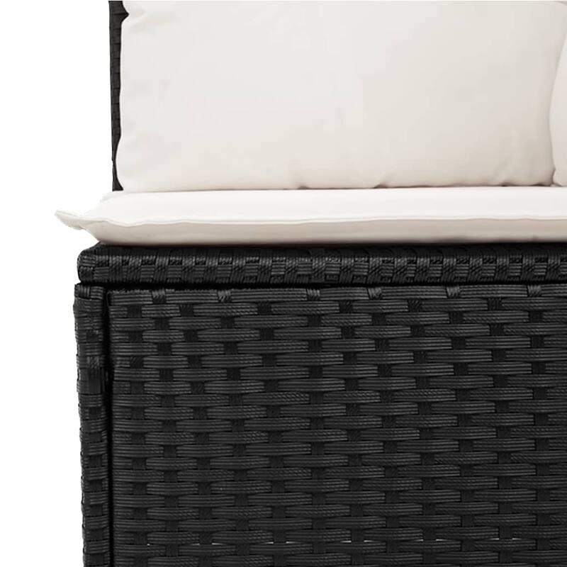 vidaXL Garden Sofa Set PE Rattan Large Adjustable Feet