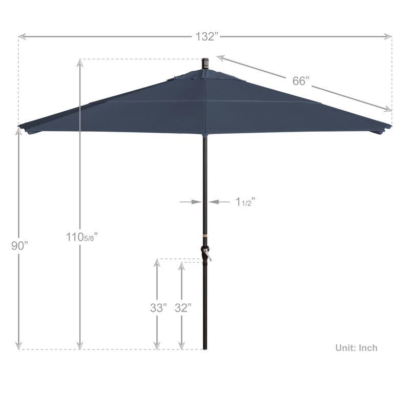 North Bend 11-foot Crank Open Bronze Umbrella by Havenside Home