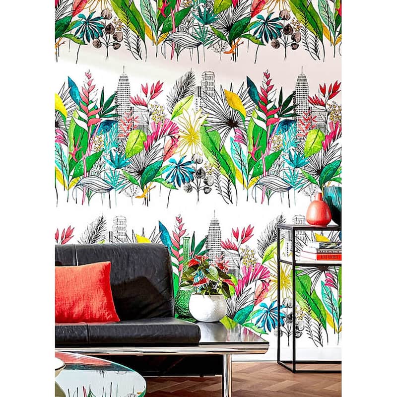 Sierra Multicolor Urban Tropic Wallpaper