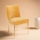 preview thumbnail 6 of 124, SAFAVIEH Couture Nolita Velvet Accent Chair - Mustard / Brass - 28"x23"x35.3" - 28" W x 23" D x 35" H