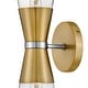 preview thumbnail 3 of 8, Lark 83902 Livie 2 Light 22" Tall Wall Sconce with Clear Glass Shades