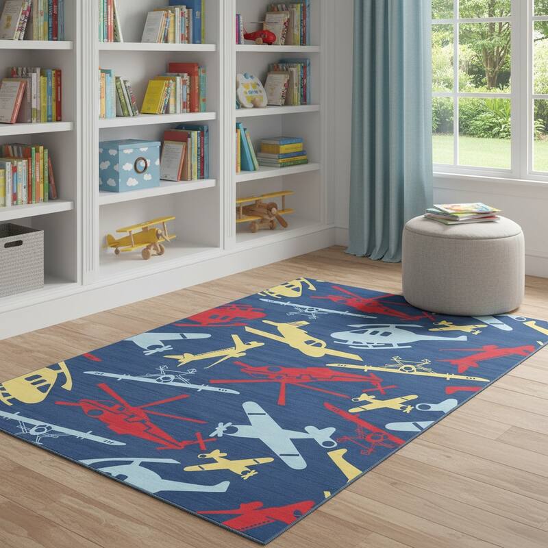 HomeRoots Juvenile/Youth Casual Rectangle Area Rug - 4' X 6'