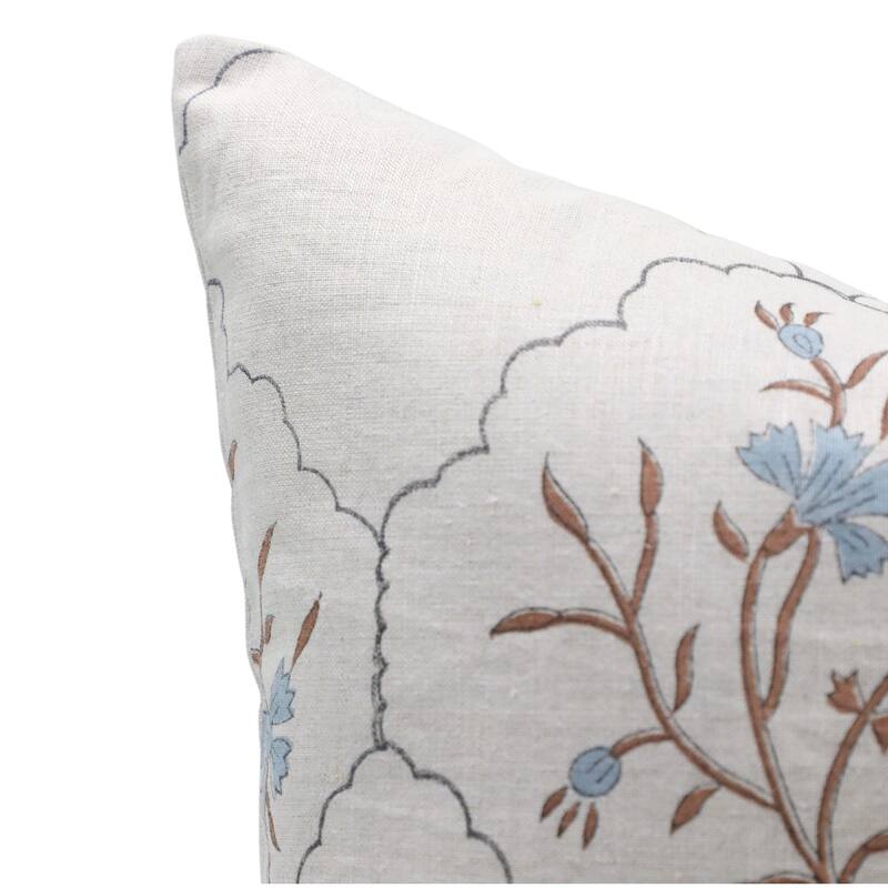 Fabdivine Linen Square Block print pillow Cover