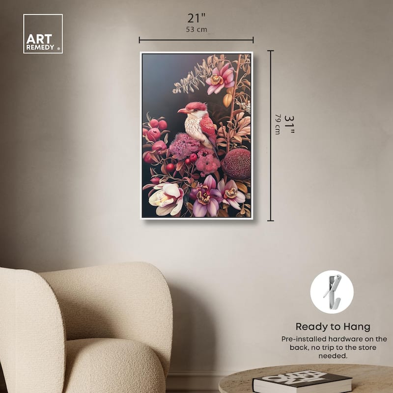 Bird and Bloom Canvas by Art Remedy