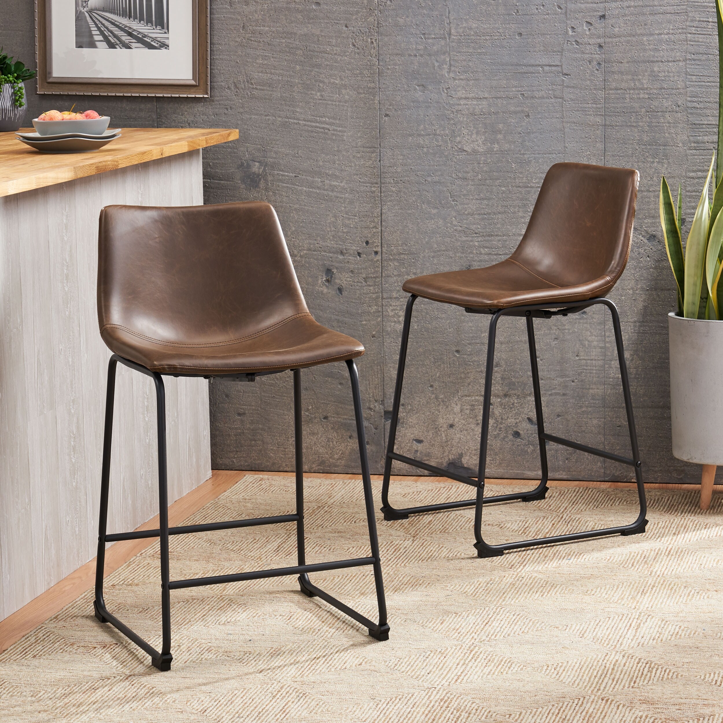 leather counter stools