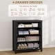 preview thumbnail 3 of 18, Rattan Dresser Storage Cabinet for Bedroom Living Room, Black